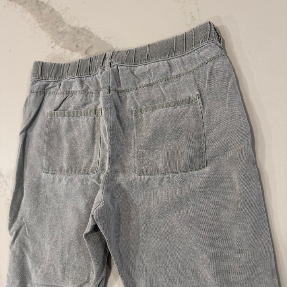 Cloth & Stone Mineral Wash Pull On Straight Leg Pants Women’s Medium Gray/Green - Picture 6 of 7